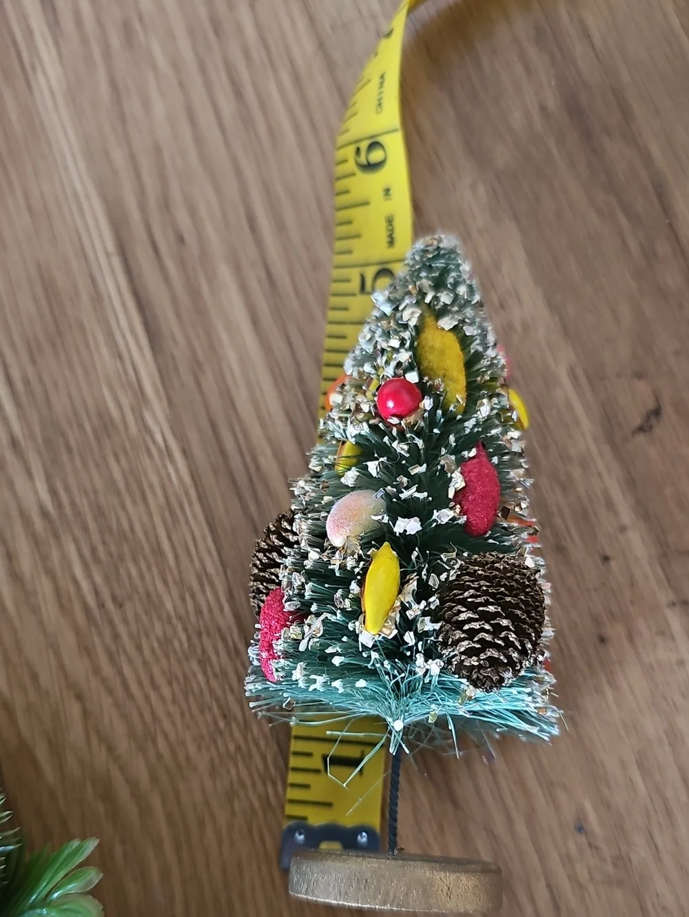Vintage Christmas Decor Bundle Lighted Treetop, PlasticCandleRings, Elf, Baskets